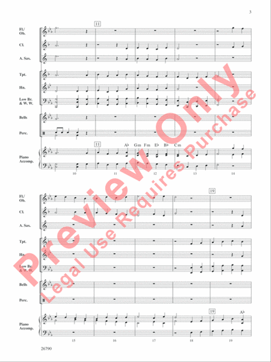 Procession of the Kings Concert Band scores gallery preview page 4