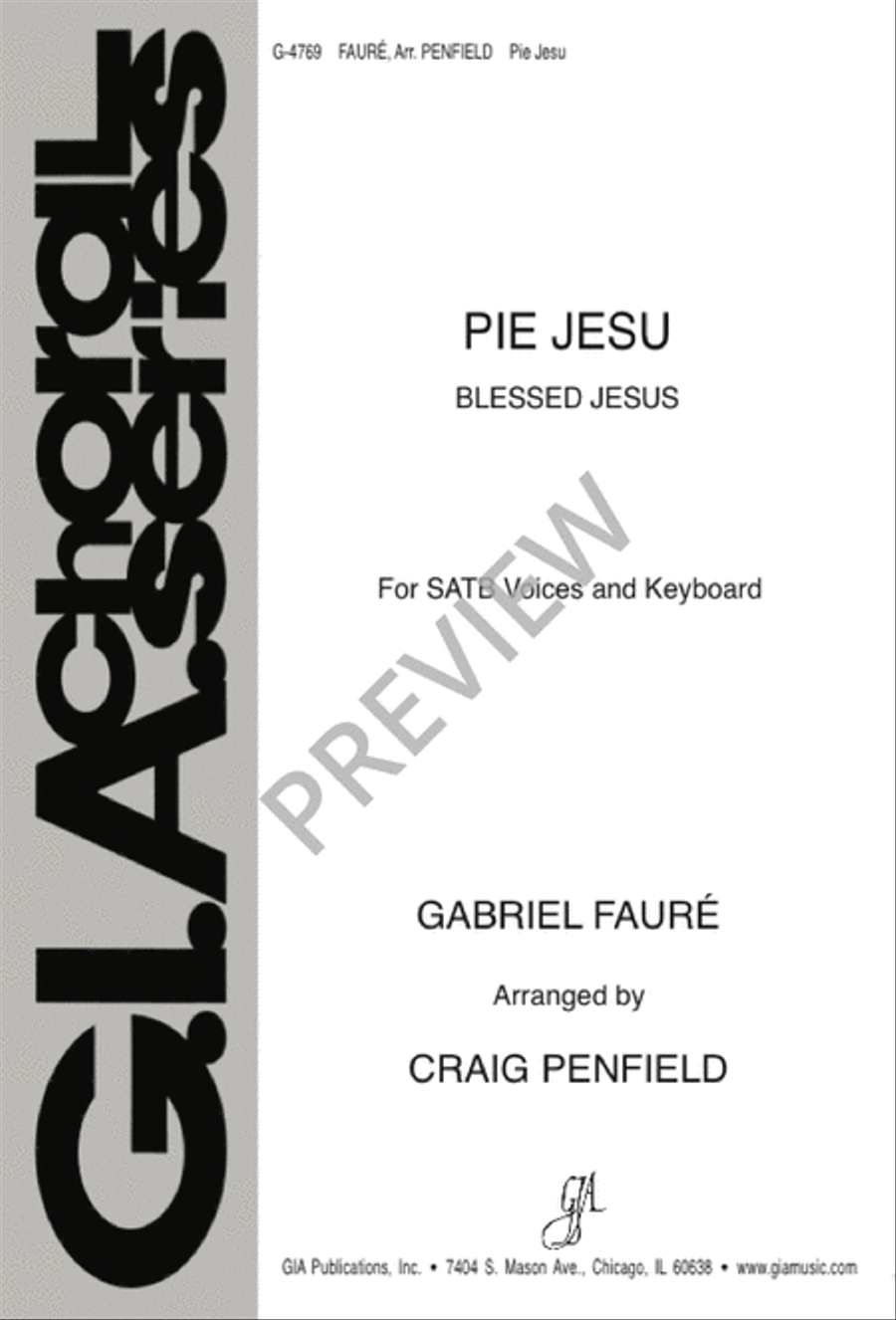 Pie Jesu 4-Part scores gallery preview page 1
