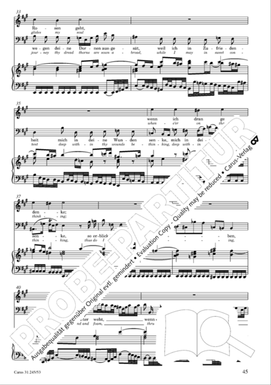 St. John Passion (Johannes-Passion) 4-Part scores gallery preview page 46