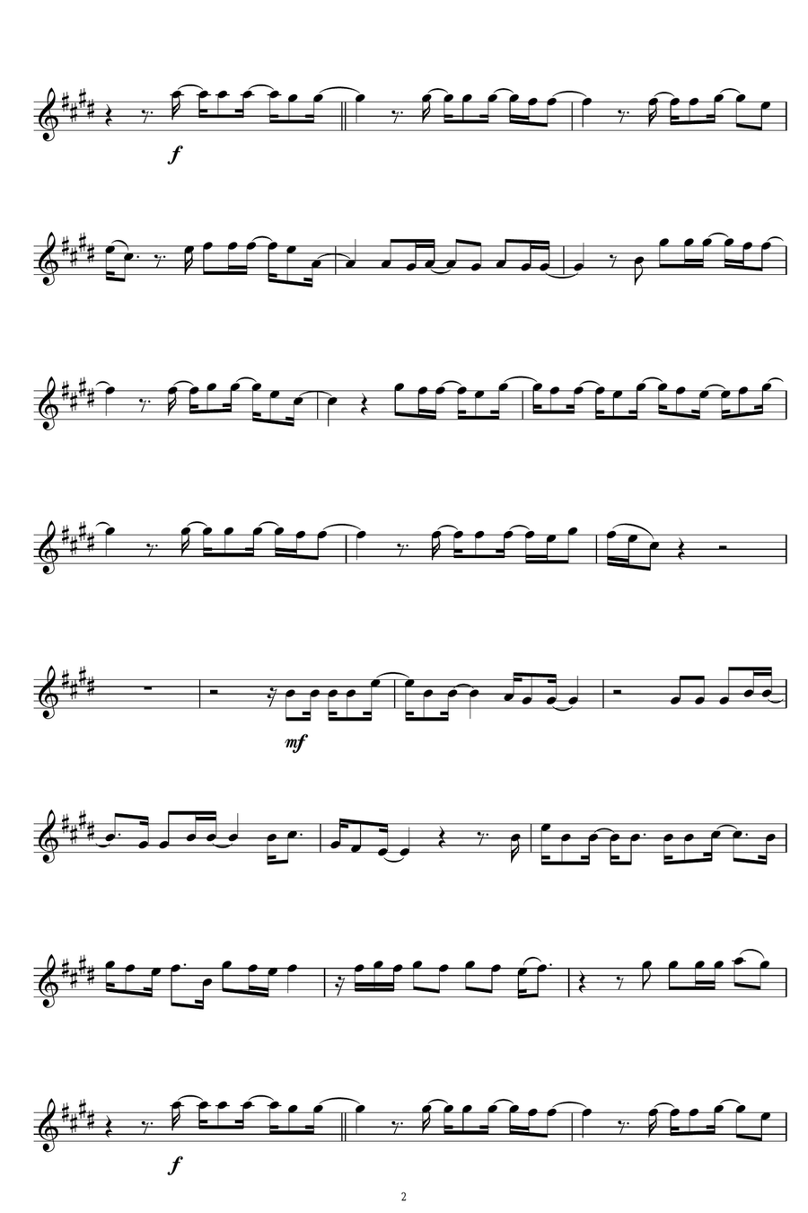 Torn Alto Saxophone scores gallery preview page 2