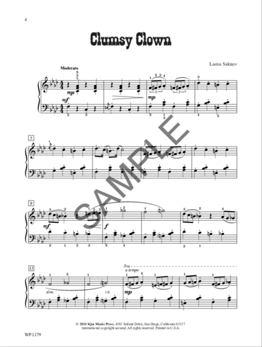 Three Circus Pieces Piano Solo scores gallery preview page 2