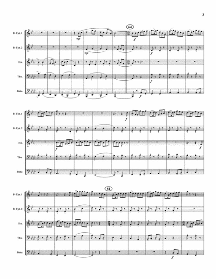 English Folk Song Suite English Folk Song Suite Brass Quintet scores gallery preview page 3