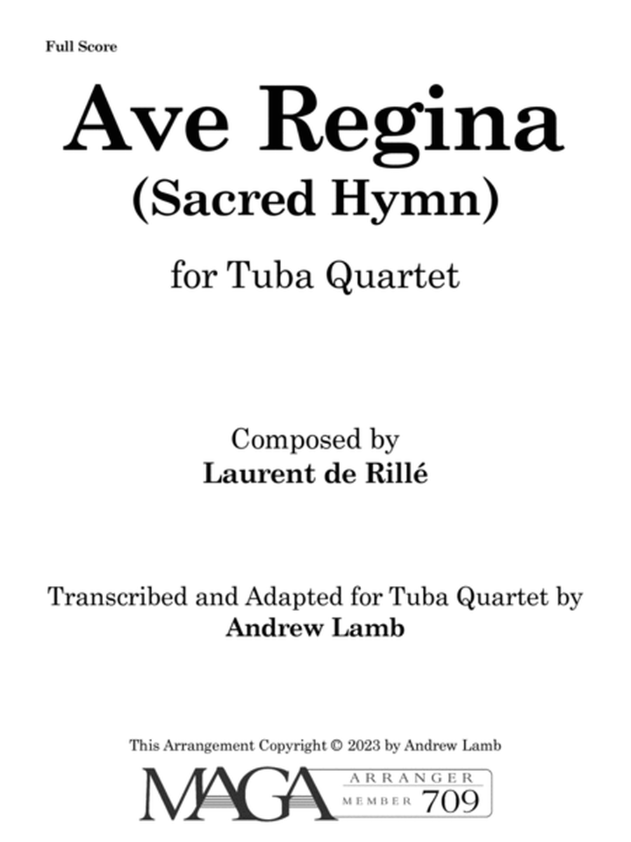 Ave Regina (for Tuba Quartet) image number null