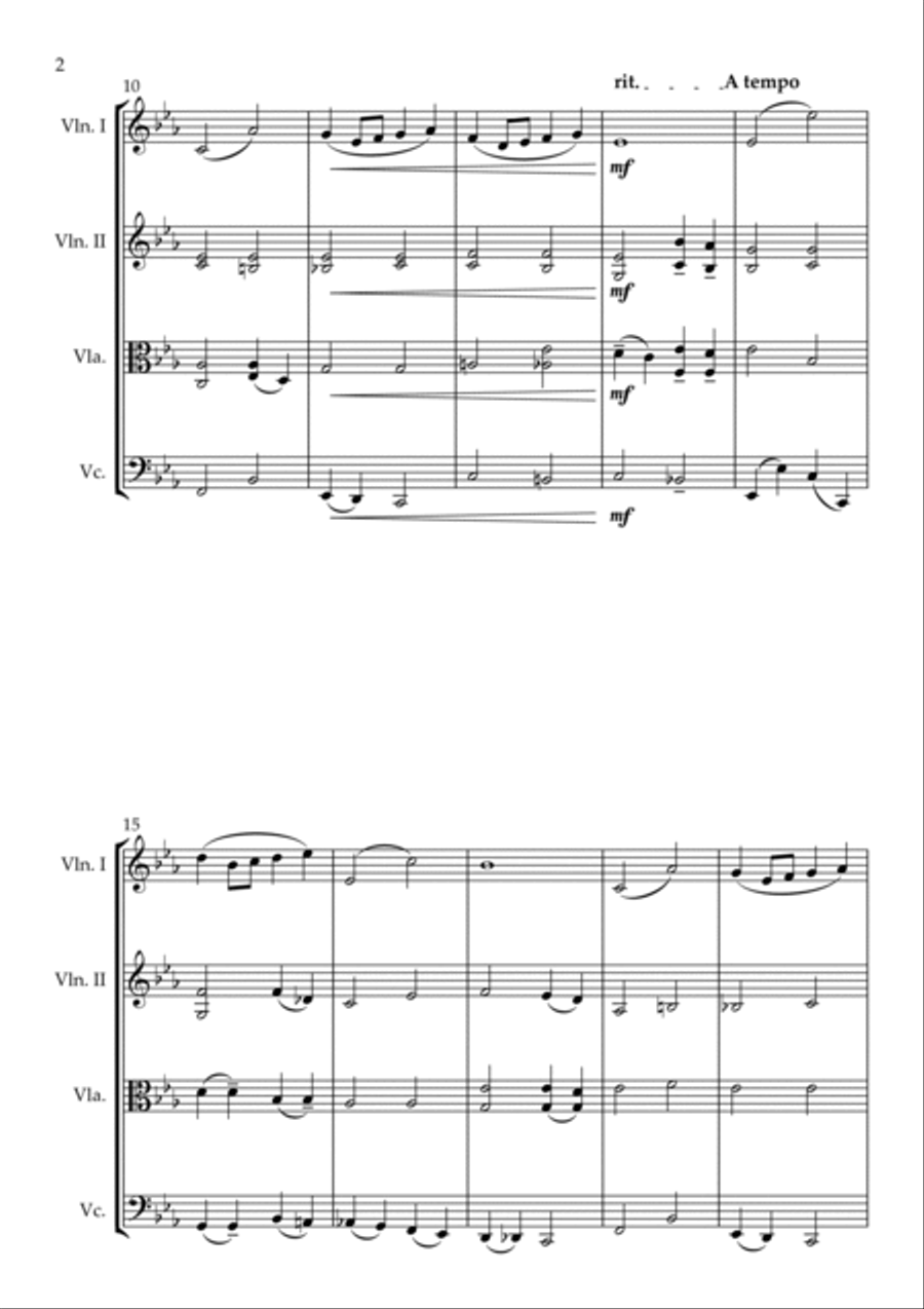 Over The Rainbow String Quartet scores gallery preview page 2