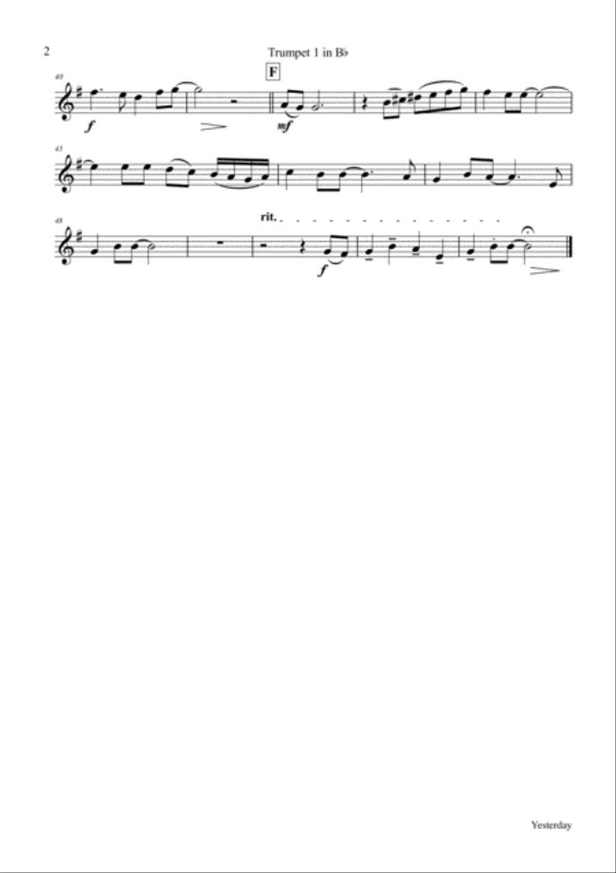 Yesterday Horn scores gallery preview page 5