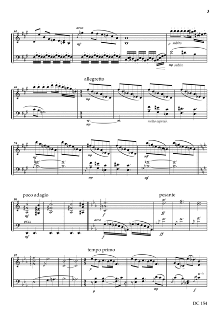 Slovak Rhapsody for violin and violoncello String Duet scores gallery preview page 3