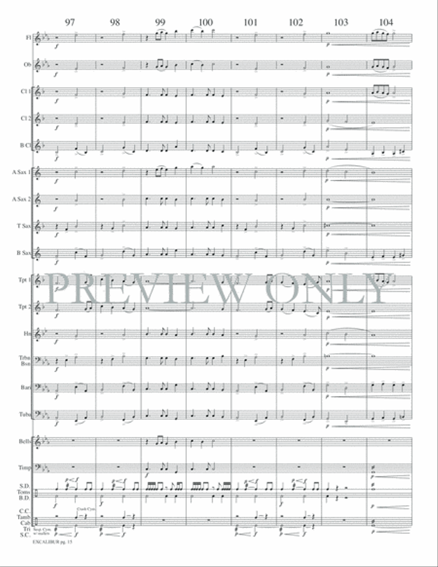 Excalibur Concert Band scores gallery preview page 18