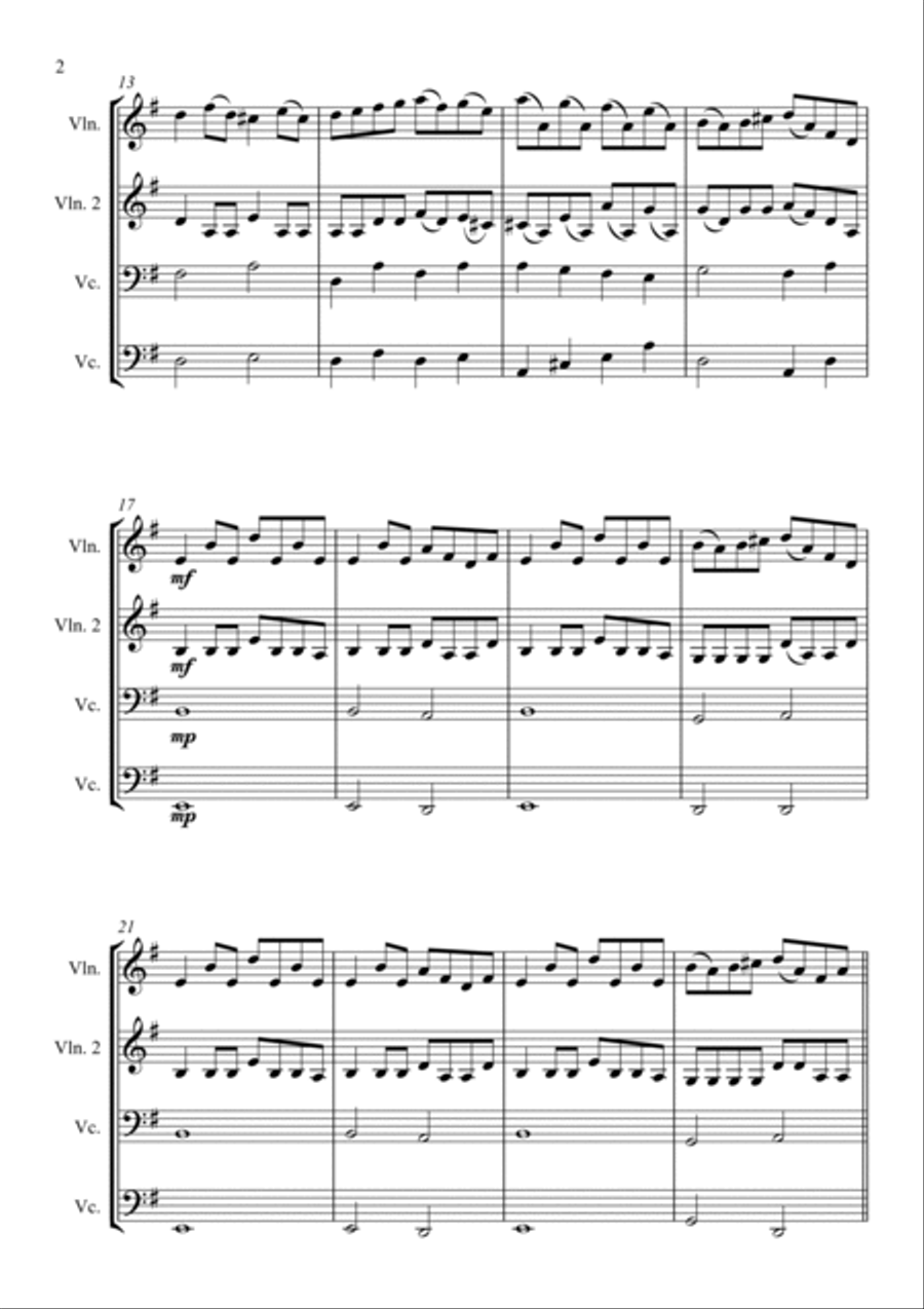 Drowsy Maggie Cello scores gallery preview page 2