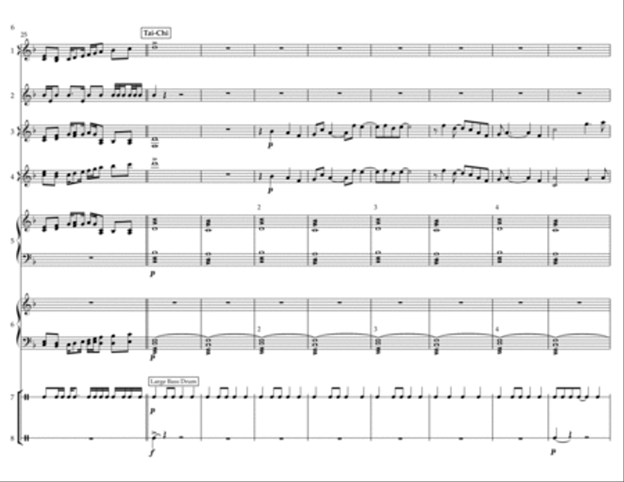 The Emperor and The Nightingale Percussion Octet Percussion Ensemble scores gallery preview page 6
