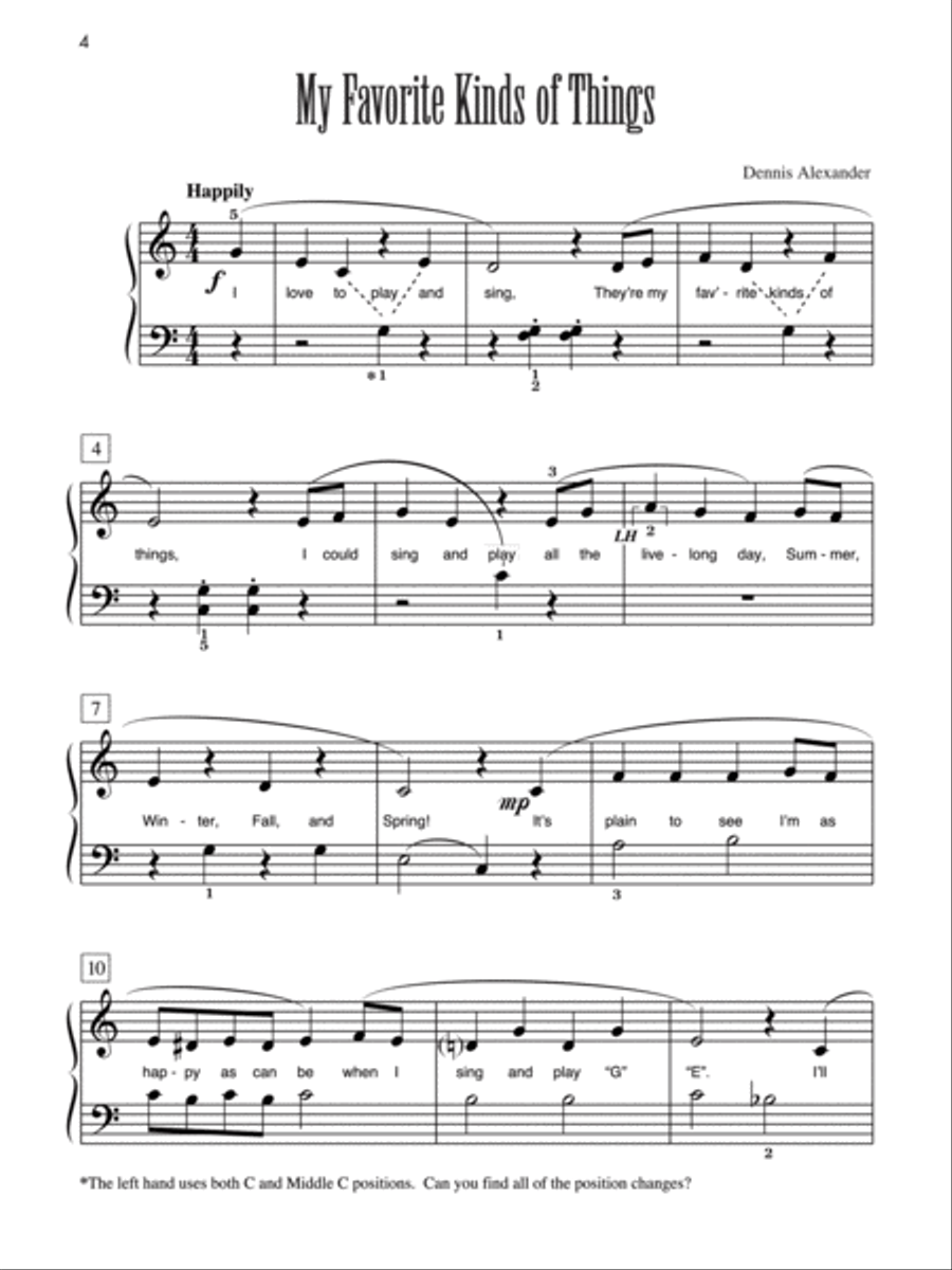 The Best of Dennis Alexander, Book 1 Easy Piano scores gallery preview page 4