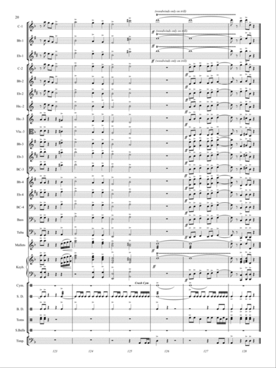 Fire Dance Concert Band scores gallery preview page 21