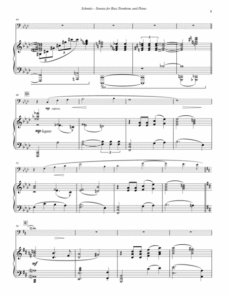Sonata for Bass Trombone and Piano, Call of the Opera (2019)