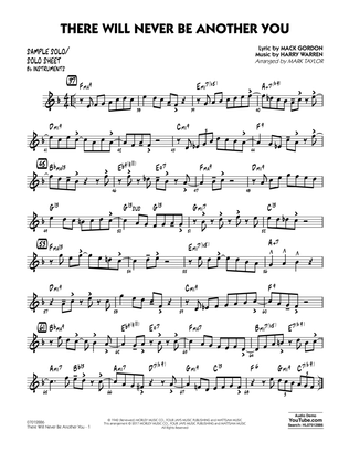 There Will Never Be Another You - Sample Solo/Solo Sheet Bb Inst