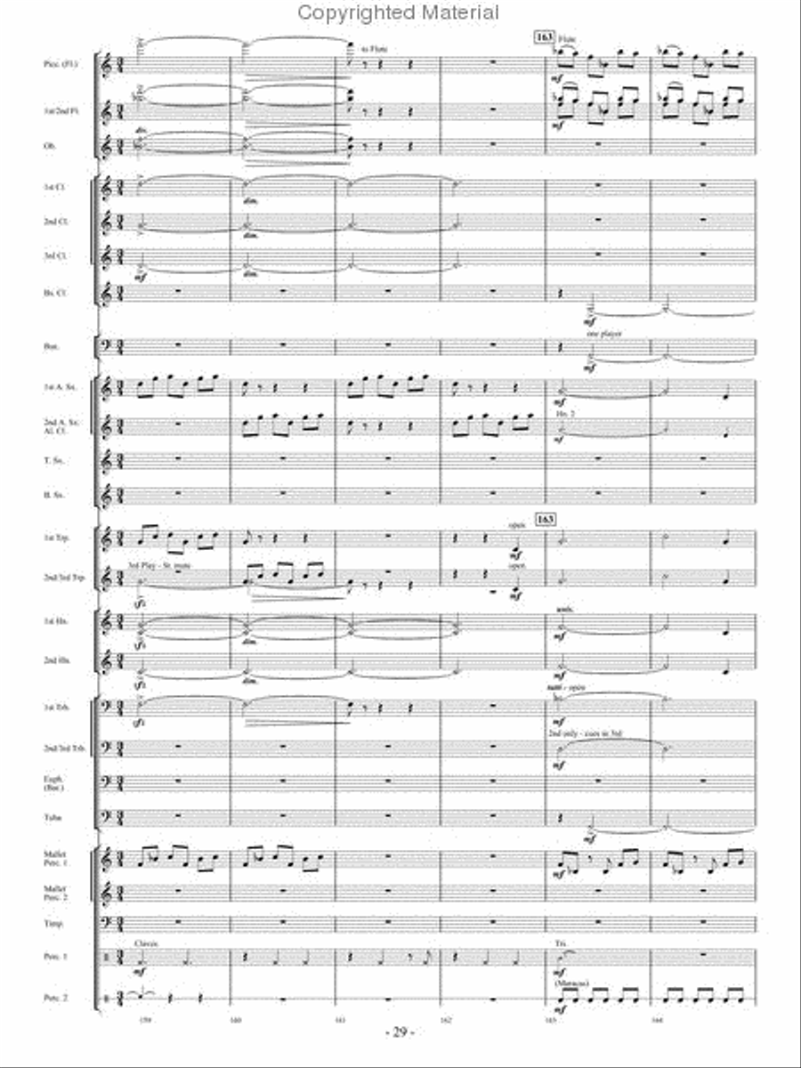 Beyond the Breaking Tides Concert Band scores gallery preview page 28