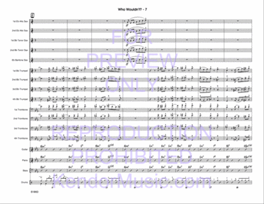 Who Wouldn't? Jazz Ensemble scores gallery preview page 8