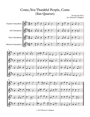 Come, You Thankful People, Come - Sax Quartet