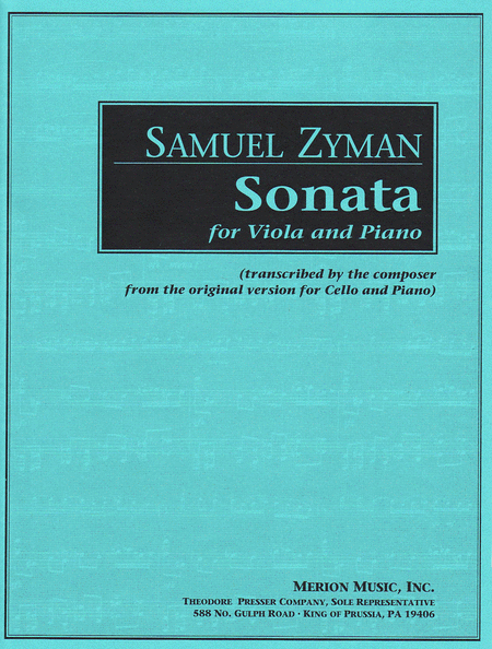 Samuel Zyman: Sonata (Viola/Piano)