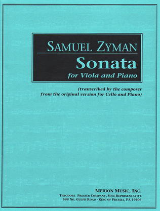 Book cover for Sonata (Viola/Piano)