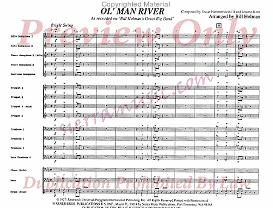 Ol' Man River Big Band scores gallery preview page 2