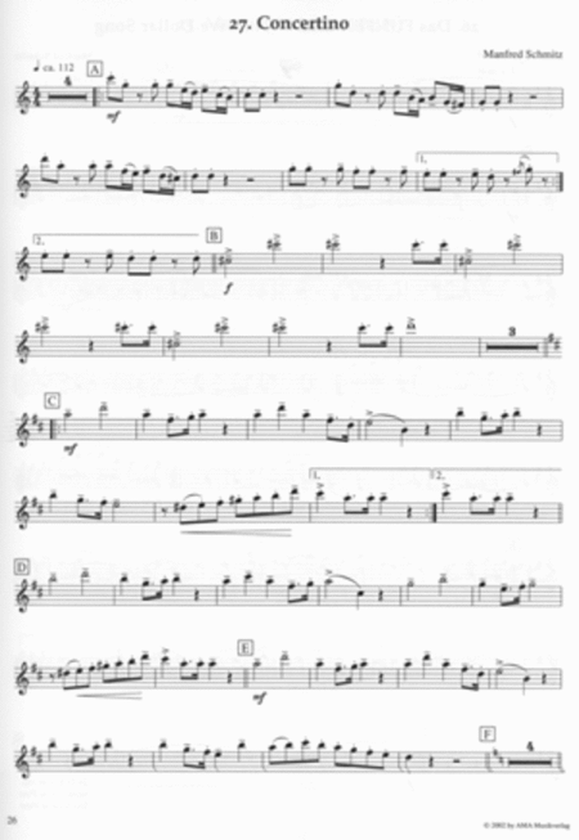 A Little Pop Music for Flute-25 Pieces for Violin or Viola or Cello or Flute and Piano