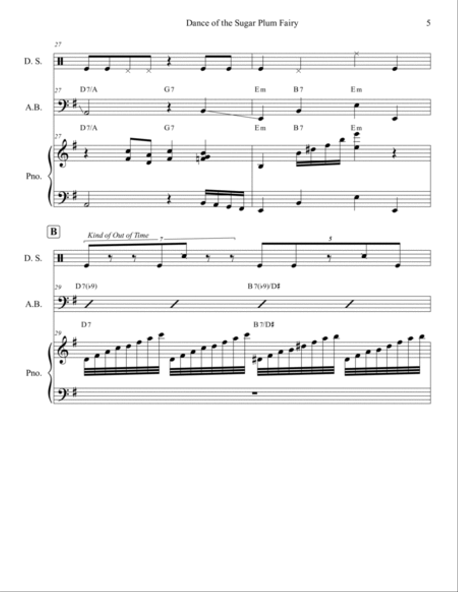 Dance of The Sugar Plum Fairy Jazz Ensemble scores gallery preview page 5