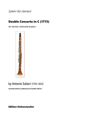 Book cover for Double Concerto for clarinet, 'cello & piano