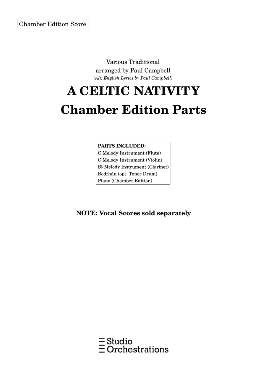 A Celtic Nativity (Chamber Edition Parts) Small Ensemble scores gallery preview page 1