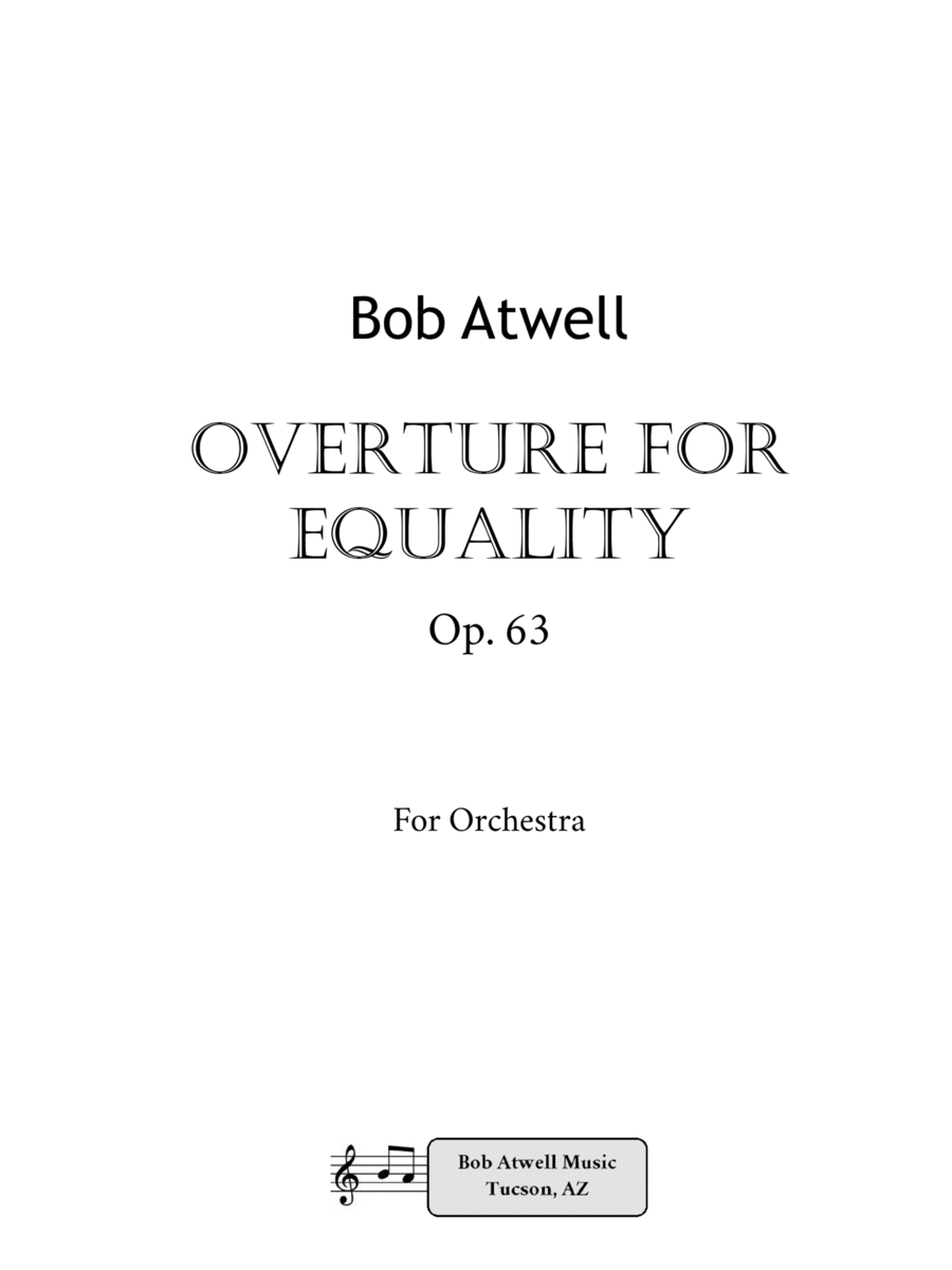 Overture for Equality (Orch) Full Orchestra scores gallery preview page 1