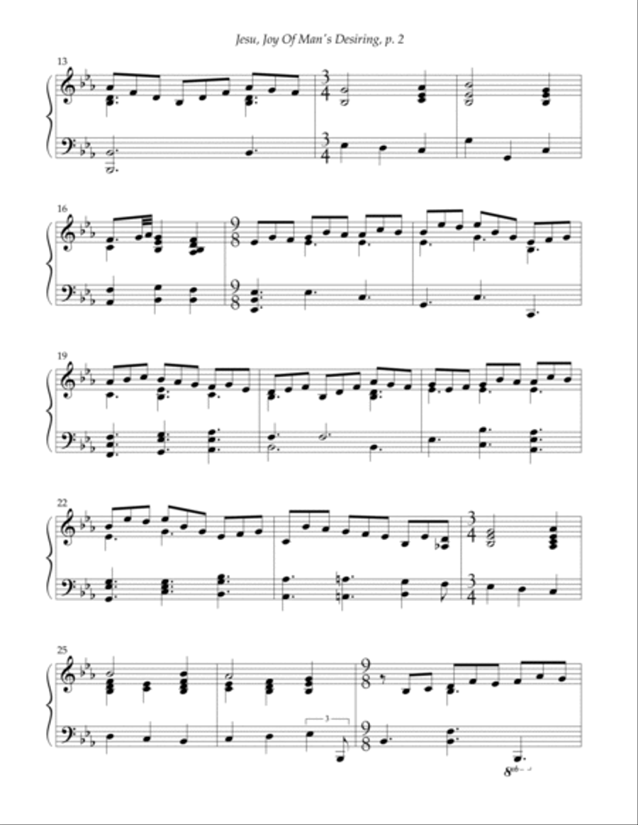 Jesu, Joy Of Man's Desiring Piano Solo scores gallery preview page 2
