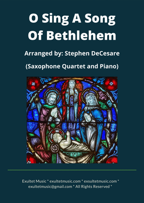 Book cover for O Sing A Song Of Bethlehem (Saxophone Quartet and Piano)