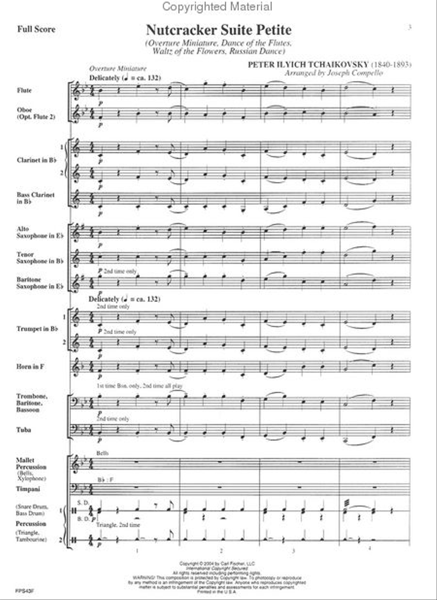 Nutcracker Suite Petite Concert Band scores gallery preview page 2