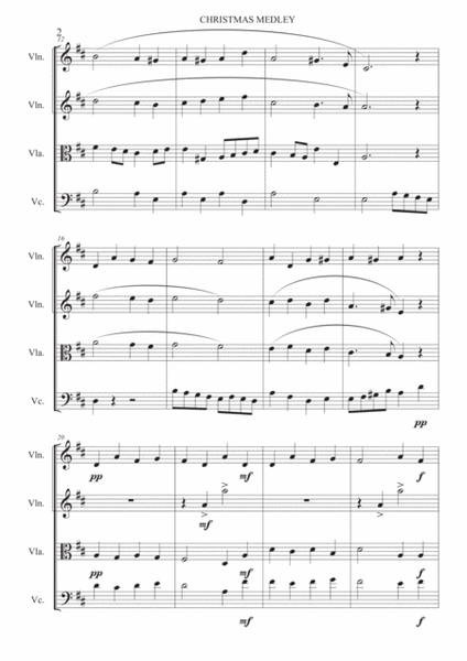 Christmas medley - String quartet image number null