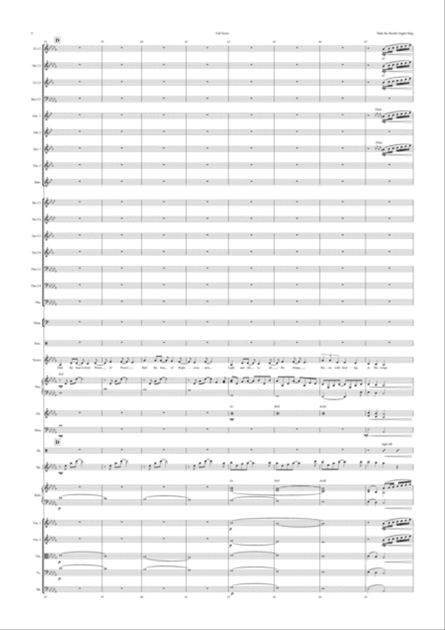 Hark The Herald Angels Sing. Female Voice(s) with Big Band or Pops Orchestra Key of Db major Full Orchestra scores gallery preview page 6