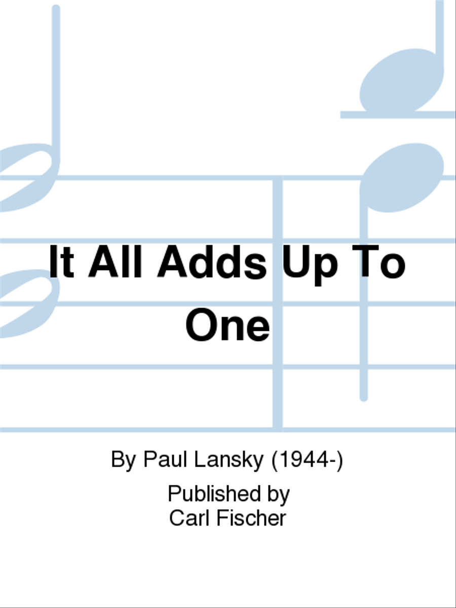 It All Adds Up To One Piano Solo scores gallery preview page 1