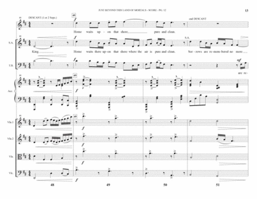 Just Beyond This Land of Mortals (arr. Heather Sorenson) - Full Score