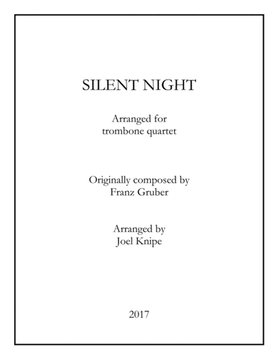 Silent Night - Trombone Quartet image number null