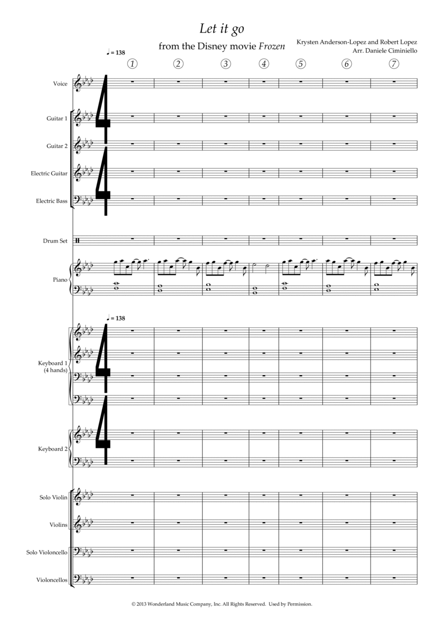 Let It Go Full Orchestra scores gallery preview page 1