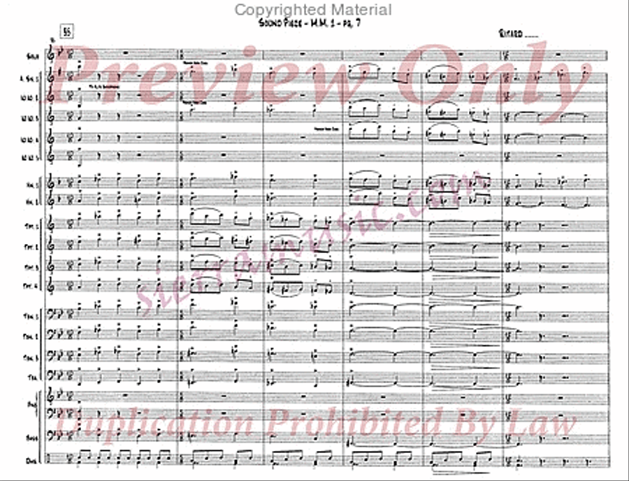 Sound Piece For Jazz Orchestra Big Band scores gallery preview page 8