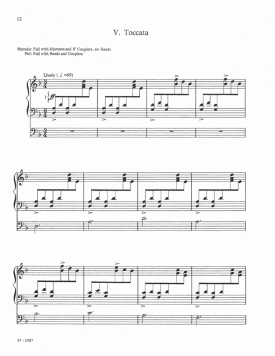Partita on Ascended Triumph Organ scores gallery preview page 11
