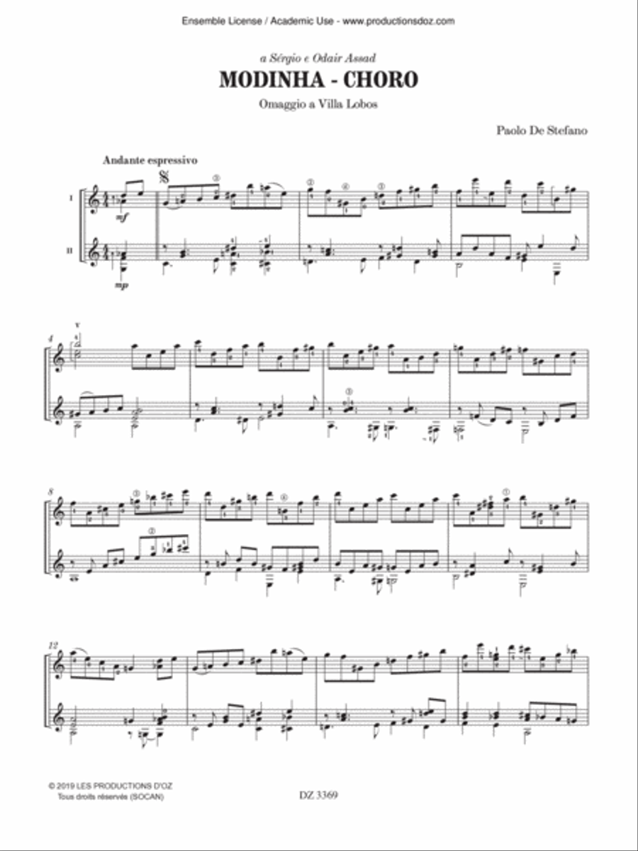 Modinha - Choro Classical Guitar scores gallery preview page 2
