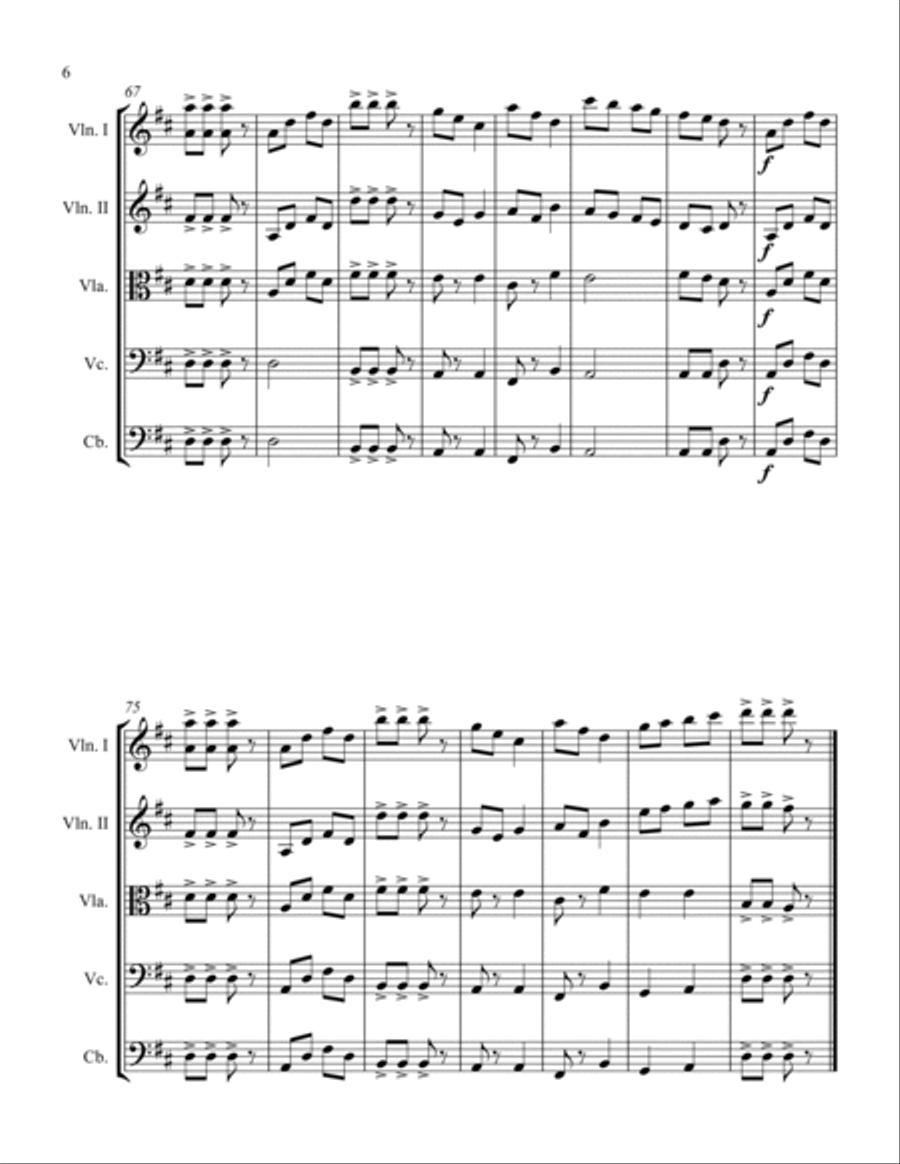 Themes from Hansel and Gretel String Orchestra scores gallery preview page 6