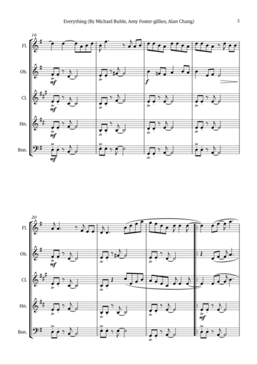 Everything Woodwind Quintet scores gallery preview page 3