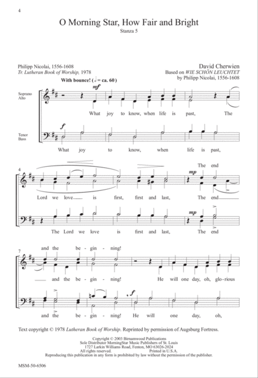 Five Choral Stanzas, Set 1 4-Part scores gallery preview page 4