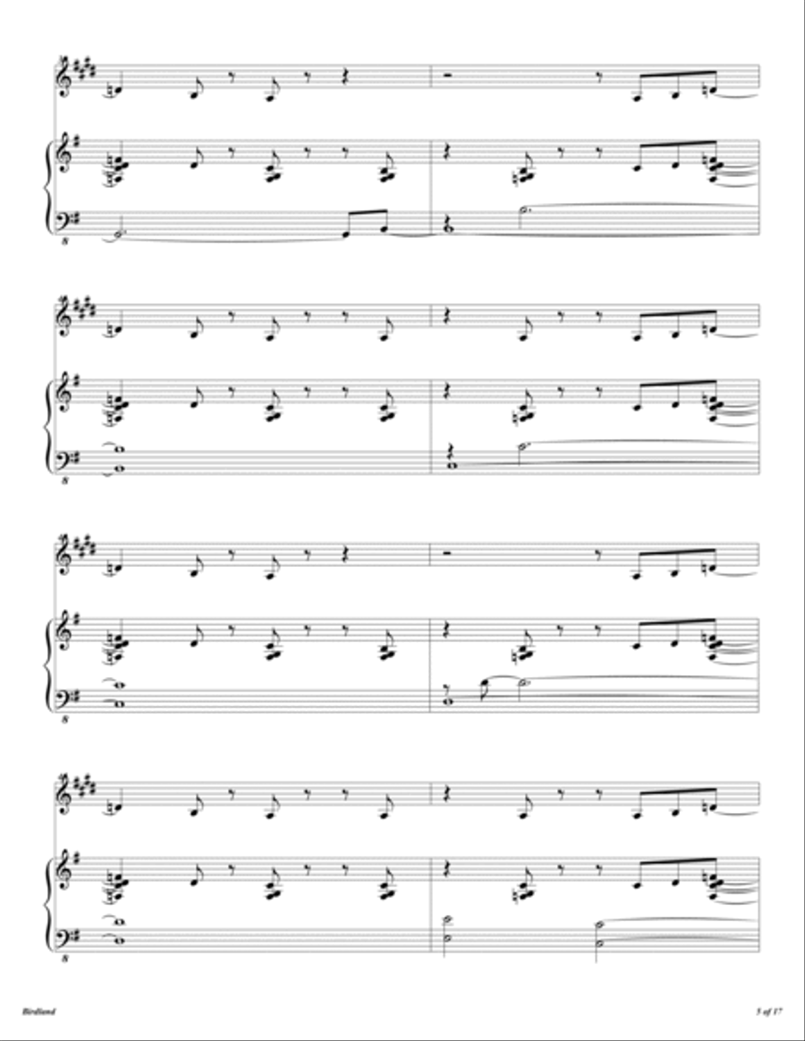 Birdland Birdland Alto Saxophone scores gallery preview page 6
