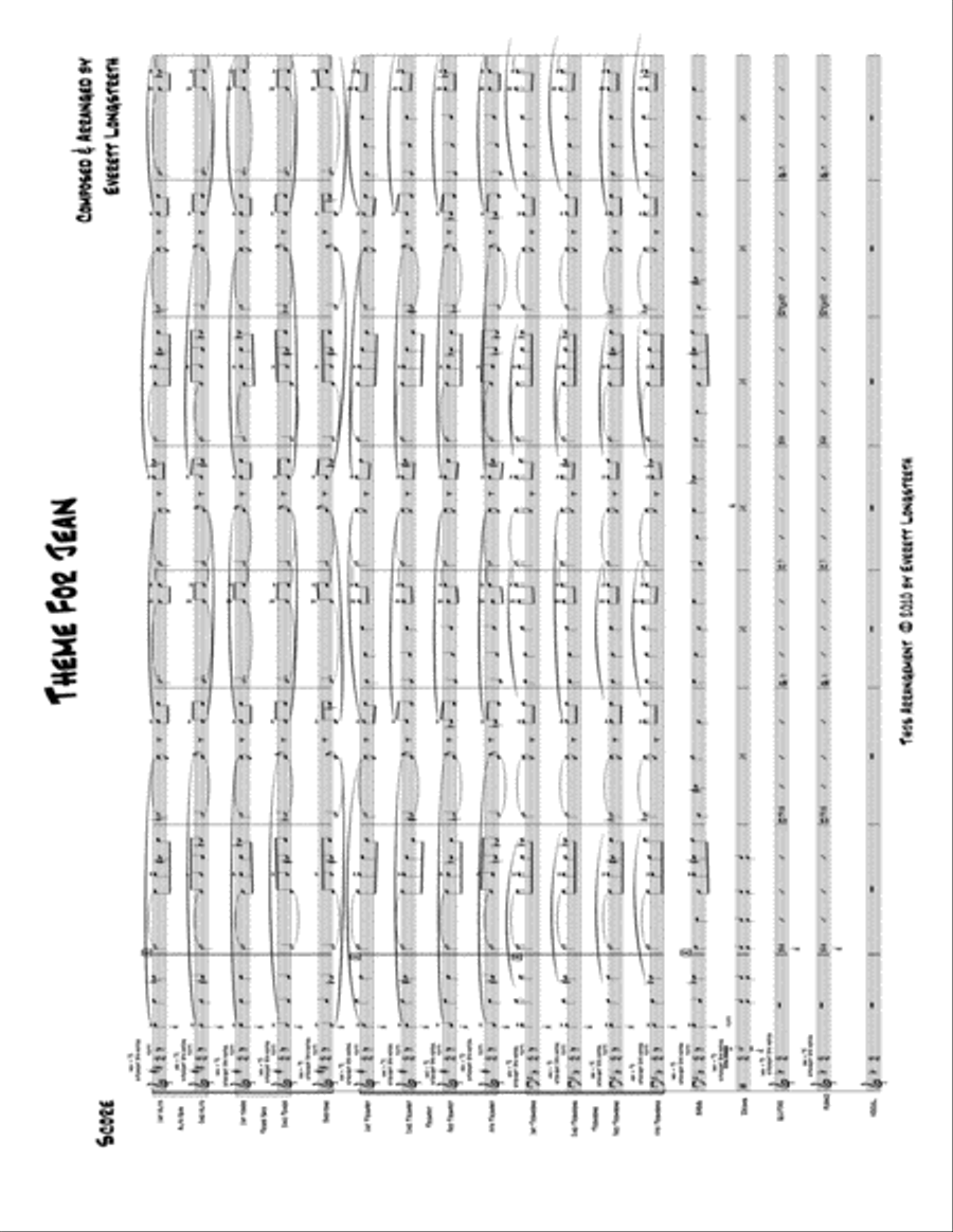 Theme For Jean Theme For Jean Jazz Ensemble scores gallery preview page 1