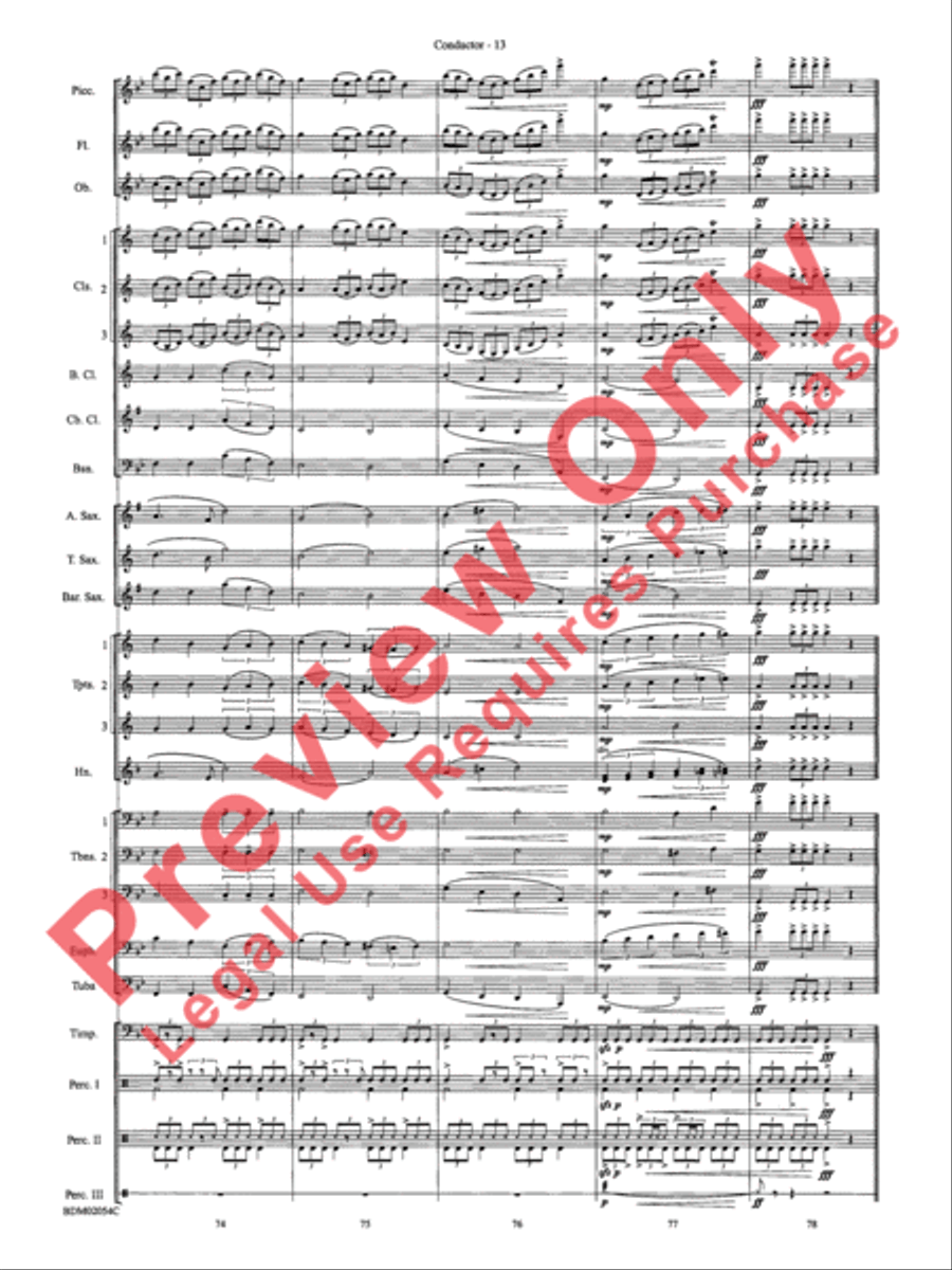 Celtic Carol Concert Band scores gallery preview page 16