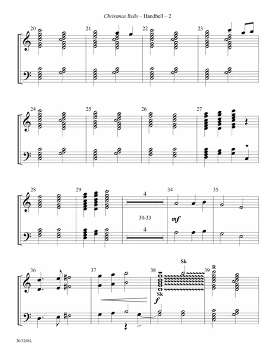 Christmas Bells - Handbell Score (reproducible)