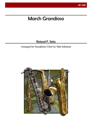 Book cover for March Grandioso for Saxophone Choir