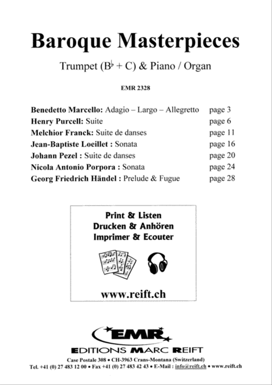 Baroque Masterpieces Trumpet Solo scores gallery preview page 2