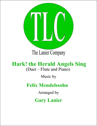 Book cover for HARK! THE HERALD ANGELS SING (Duet – Flute and Piano/Score and Parts)
